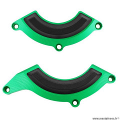 Couvre-protège carter partiel Avoc pour moto Kawasaki 900 z900 alu cnc anodisé vert (x2)