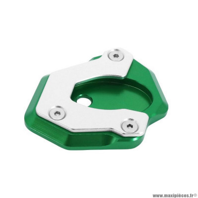 Extension-agrandisseur béquille Avoc pour moto Kawasaki 900 z900, 650 z650 alu cnc vert-argent