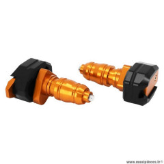 Tampon de protection Avoc pour moto ktm 125 duke alu cnc anodisé orange-noir diamètre 8mm (x2)