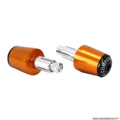 Embout de guidon Avoc pour moto ktm 125 duke alu anodisé orange (x2)