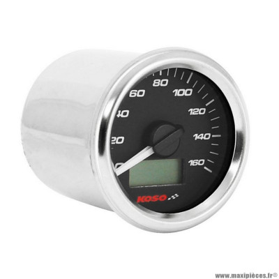 Compteur marque Koso d48 gp style fond noir 160 km-h