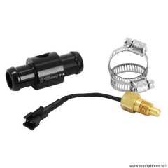 Adaptateur de température d'eau Koso pour durite 16 mm noir