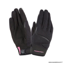 Gants printemps-été marque Tucano Urbano femme miky lady noir-fuchsia graphic t 8 (m) (homologue en 13594:2015-ce) (compatible écran tactile)