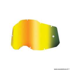 Ecran masque-lunettes cross 00% adulte strata 2, racecraft 2, accuri 2 miroir-iridium or anti-buée-anti-rayures