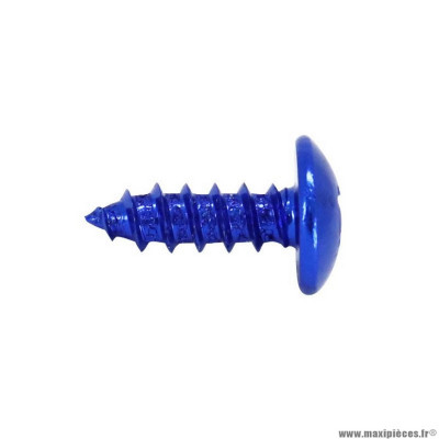 Vis parker tête ronde 4, 0 x 12 mm alu bleu (x10) * Prix spécial !
