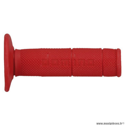 Revêtement poignée marque Domino pour moto off road 1150 rouge closed end 120mm (x2)