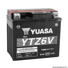 Batterie marque Yuasa 12v 5 ah ytz6v activée en usine prête à l'emploi (lg113xl70xh105mm)