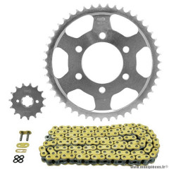 Kit chaine Afam pour Honda 125 cb r 2018-2020 428 15x47 (diamètre couronne 68-90-10.25) (démultiplication origine)