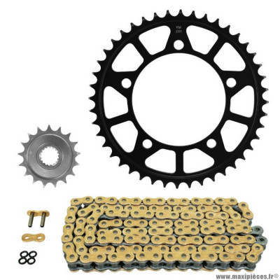 Kit chaine Afam pour BMW 900 f xr 2020-2021 525 17x44 (diamètre couronne 119-140-12.2) (démultiplication origine)