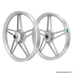 Jante cyclo 17'' type bernardi pour Peugeot 103 mvl, vogue argent (x2)