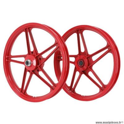 Jante cyclo 17'' type bernardi pour Peugeot 103 mvl, vogue rouge (x2)