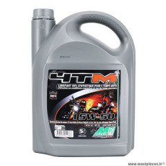 Huile moteur 4 temps marque Minerva Oil pour maxi-scooter moto 4tm evo synthèse 15w50 (5l) (100% made in france)