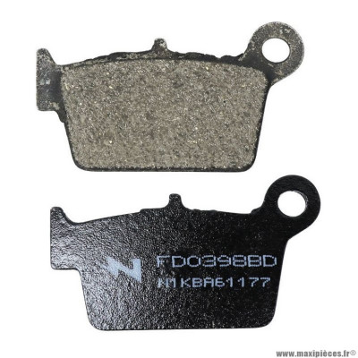 Plaquette de frein Newfren pour beta 50 rr après 2005 arrière, 125 urban après 2008 arrière, 50 motard alu am6 arrière (l 66mm - h 37mm - p 7.6mm) (fd0398bd) (dirt organique) * Déstockage !