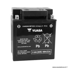 Batterie marque Yuasa 12v 30 ah yix30l activée en usine prête à l'emploi (lg166xl126xh175mm)