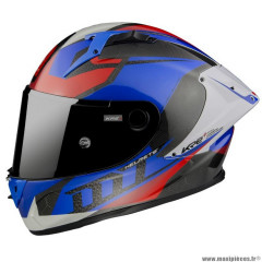 Casque intégral marque MT kre+ fim fibre carbone projectile d7 bleu brillant xl