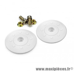 Kit fixation Casque Jet/Bol marque Aero SB18 Nouveau Modèle Blanc (la paire)