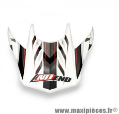 Visière Casque Moto Cross marque NoEnd Defcon 5 White/Red