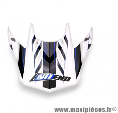 Visière Casque Moto Cross marque NoEnd Defcon 5 White/Blue