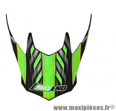 Visière Casque Moto Cross marque NoEnd Defcon 5 Black/Green Mat