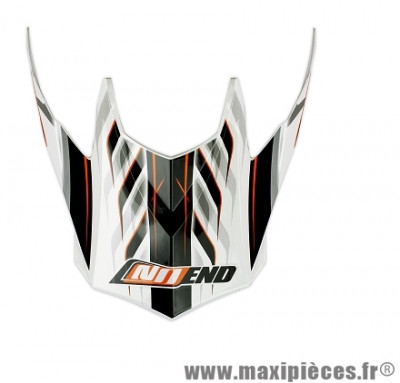 Visière Casque Moto Cross marque NoEnd Defcon 5 White/Orange