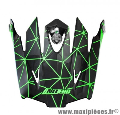Visière Casque Moto Cross marque NoEnd Origami Black/Green SC15