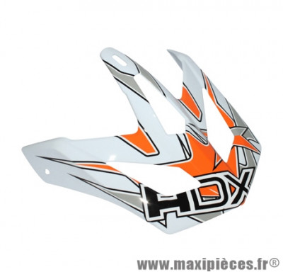 Visière de Casque Moto Cross marque ADX MX2 Blanc-Orange-Gris