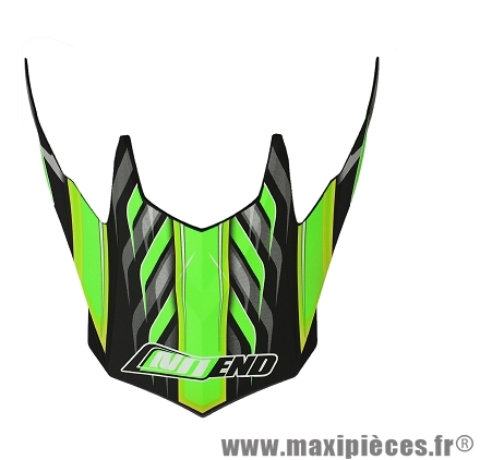 Visière Casque Moto Cross marque NoEnd Defcon 5 Black/Green Mat