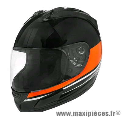 Casque Intégral marque TNT Helmets Merack3 Blanc/Orange Brillant taille XS (53-54cm)