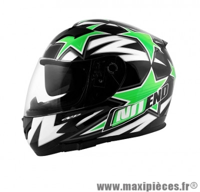 Casque Intégral taille S marque NoEnd Star By OCD Green SA36 double visière (55-56cm)