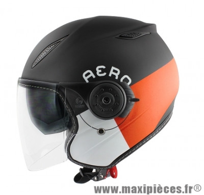 Casque Jet/Bol marque TNT Aero Reflex Orange double écran SB-18 taille M (57-58cm)