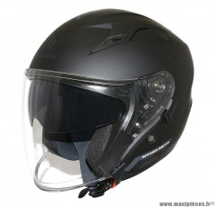 Casque Jet/Bol marque MT Avenue SV Solid double écrans Noir Mat taille M (57-58cm)