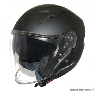 Casque Jet/Bol taille XL marque MT Avenue SV Solid double écrans Noir Mat (61-62cm)