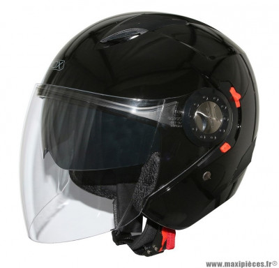 Casque Jet/Bol marque ADX JT4 Noir Brillant taille XS (53-54cm) (double écrans)