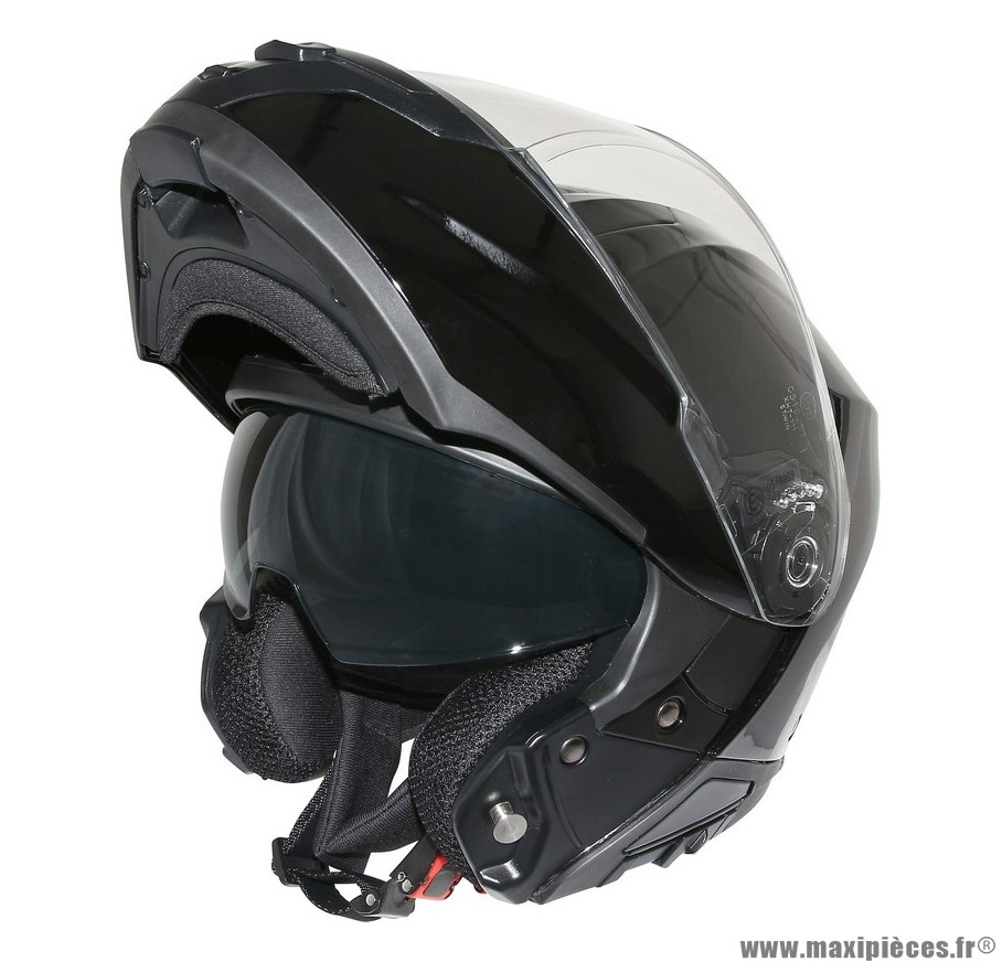 Casque Moto Scooter Modulable taille S marque ADX M3 double écran déco Noir Mat (55-56cm)