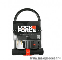 Antivol U marque Lock Force hercule 240 x 165 + support