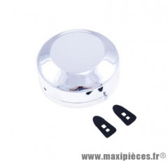 Cache volant magnétique cyclo pour allumage rupteur mbk chrome (livrés avec 2 attaches) * Prix spécial !