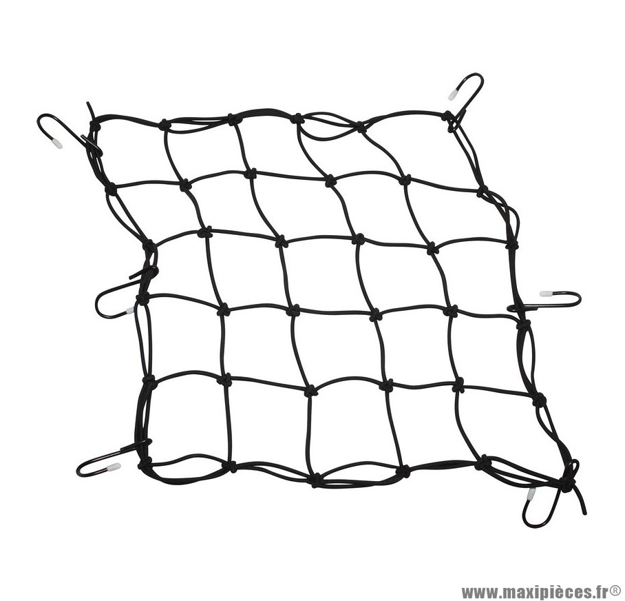 Sandow moto cargo filet 380x380mm avec 6 crochets metal (sandow diam 4mm)