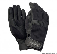 Gants Printemps-Été marque Tucano Bob Noir taille M / T9 (Compatible écran tactile)