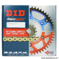 Kit chaine DID 428VX (B&B) x 118 maillons.RJ 14x45 acier pour Moto YAMAHA YBR 125 cc