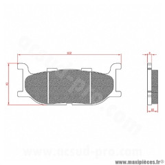 Plaquette de frein Brenta BR3057 avant (homologuée ECE R90) pour Maxi Scooter YAMAHA MAJESTY 400 cc, T-MAX 500 cc, MBK SKYLINER 400 cc