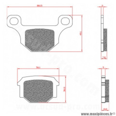 Plaquette de frein Brenta BR3187 Homologuée ECE R90 pour RIEJU MRT 50cc, DERBI GPR 4T 125 cc, APRILIA RS4 50cc, RIEJU RS3 50cc, PEUGEOT XR7 50cc