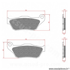 Plaquette de frein Brenta BR3080 Homologuée ECE R90 Avant pour Maxi Scooter, Moto MBK, YAMAHA, SUZUKI, GILERA, APRILIA, HUSQVARNA