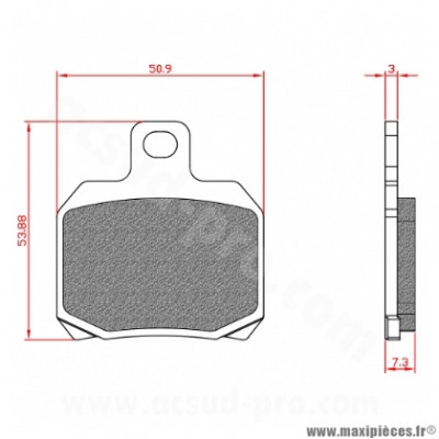Plaquette de frein Brenta BR3035 arrière Homologuée ECE R90 pour Maxi Scooter PIAGGIO, YAMAHA, SUZUKI, PEUGEOT