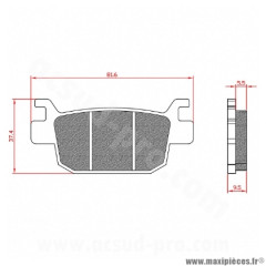 Plaquette de frein Brenta BR3082 Homologuée ECE R90 Avant ABS pour Maxi Scooter HONDA, PEUGEOT