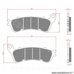 Plaquette de frein brenta BR3081 Homologuée ECE R90 pour Maxi Scooter HONDA, SUZUKI