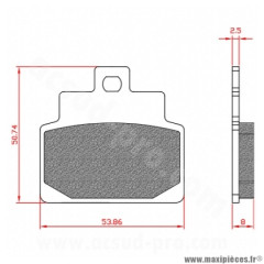 Plaquette de frein Brenta BR3028 Homologuée ECE R90 pour Scooter 50cc, Maxi Scooter APRILIA