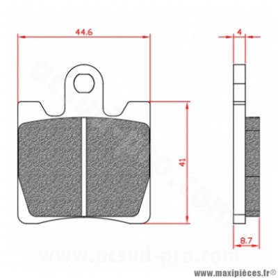 Plaquette de frein brenta BR3018 Homologuée ECE R90 Avant pour Maxi Scooter, Moto SUZUKI, SYM, YAMAHA