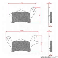 Plaquette de frein Brenta BR3178 Avant gauche (Homologuée ECE R90) pour Maxi Scooter YAMAHA TRICITY 125 cc, TRICITY 150 cc, TRICITY 155 cc, TRICITY 300 cc