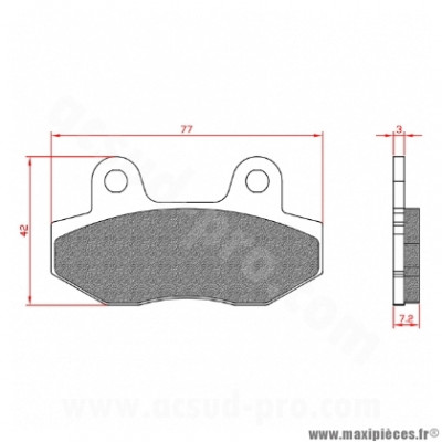 Plaquette de frein Brenta BR3069 Homologuée ECE R90 pour Scooter 50cc, Maxi Scooter, Moto TNT MOTOR, PEUGEOT, KEEWAY, HYOSUNG