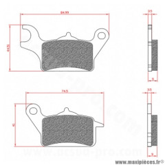 Plaquette de frein Brenta BR3020 Avant droit homologuée ECE R90 pour Maxi Scooter YAMAHA TRICITY 125 cc, TRICITY 150 cc, TRICITY 155 cc, TRICITY 300 cc